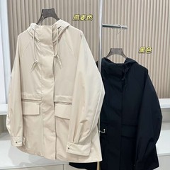 秋季新款情侣款户外运动防风防泼水连帽收腰软壳冲锋衣外套080504