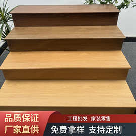 别墅楼梯地砖木纹仿古拉槽防滑高档加厚楼梯砖