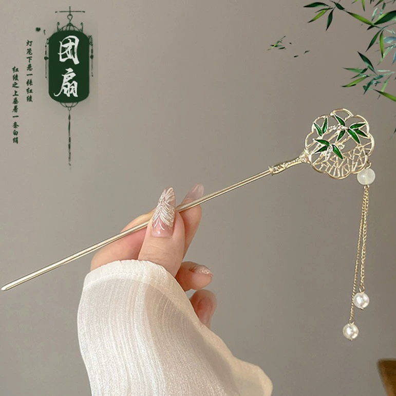 Китайская шпилька с кисточками, универсальный Hanfu, зажим для волос, аксессуар для волос, цветочная, стиль высокого качества, яркий запоминающийся стиль