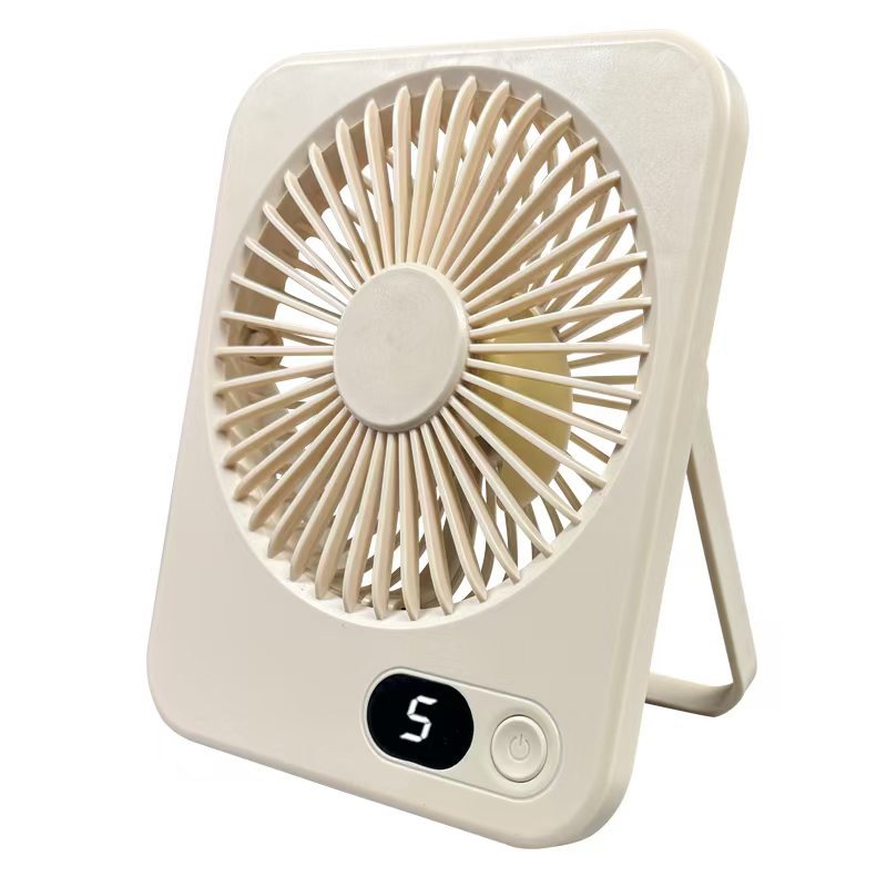 Transfronterizo nuevo ultra delgado pantalla digital de escritorio pequeño ventilador portátil USB plegable larga duración mini ventilador de pared al aire libre