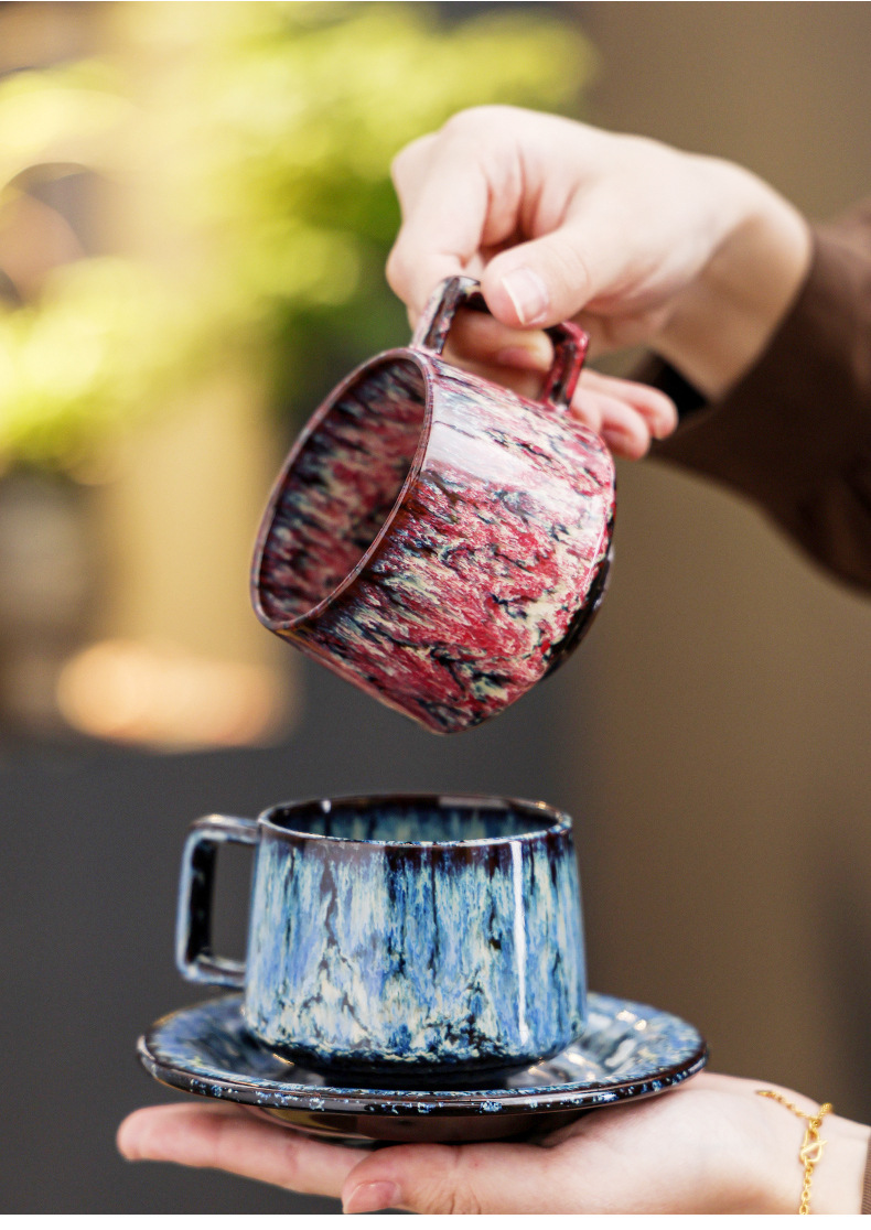 Ceramic Espresso Cup And Saucer Set For Afternoon Tea And Latte Art_voghion.com