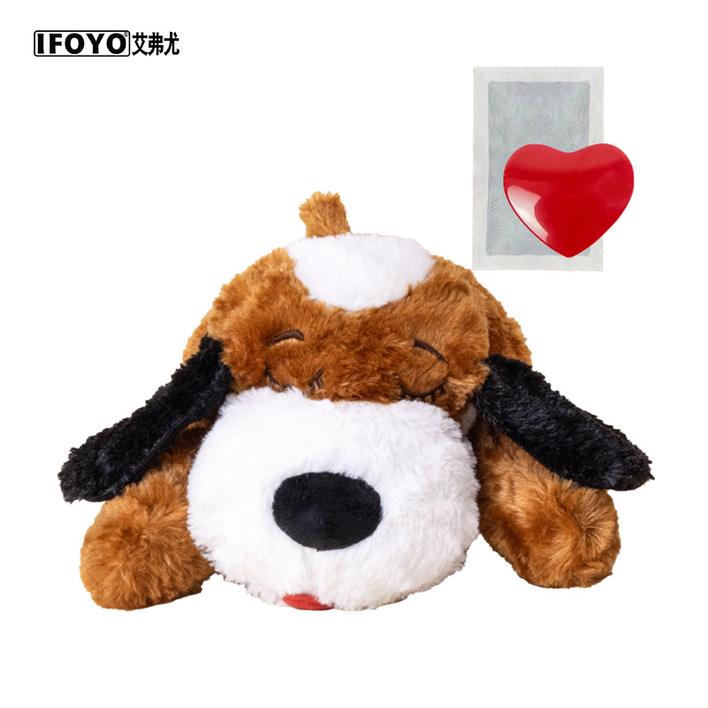 Juguete de confort para mascotas, éxito de ventas transfronterizo, compañero para la ansiedad del perro, simulación de latido del corazón, peluche al por mayor para perros pequeños