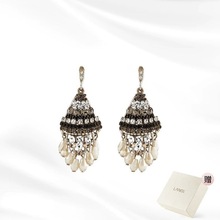 波西米亚民族风水晶耳环女七夕礼物送女友礼盒新款爆款耳饰