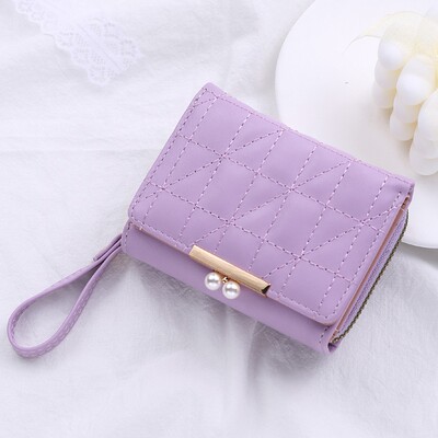 2022 new pattern lady wallet have cash less than that is registered in the accounts fashion PU Leatherwear Mini zipper coin purse Fold Buckle Card package