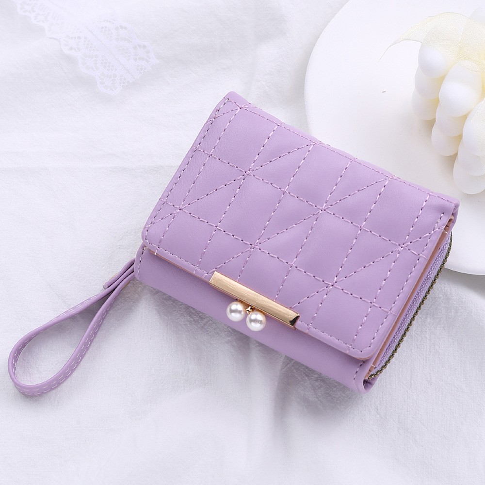 2022 new pattern lady wallet have cash less than that is registered in the accounts fashion PU Leatherwear Mini zipper coin purse Fold Buckle Card package