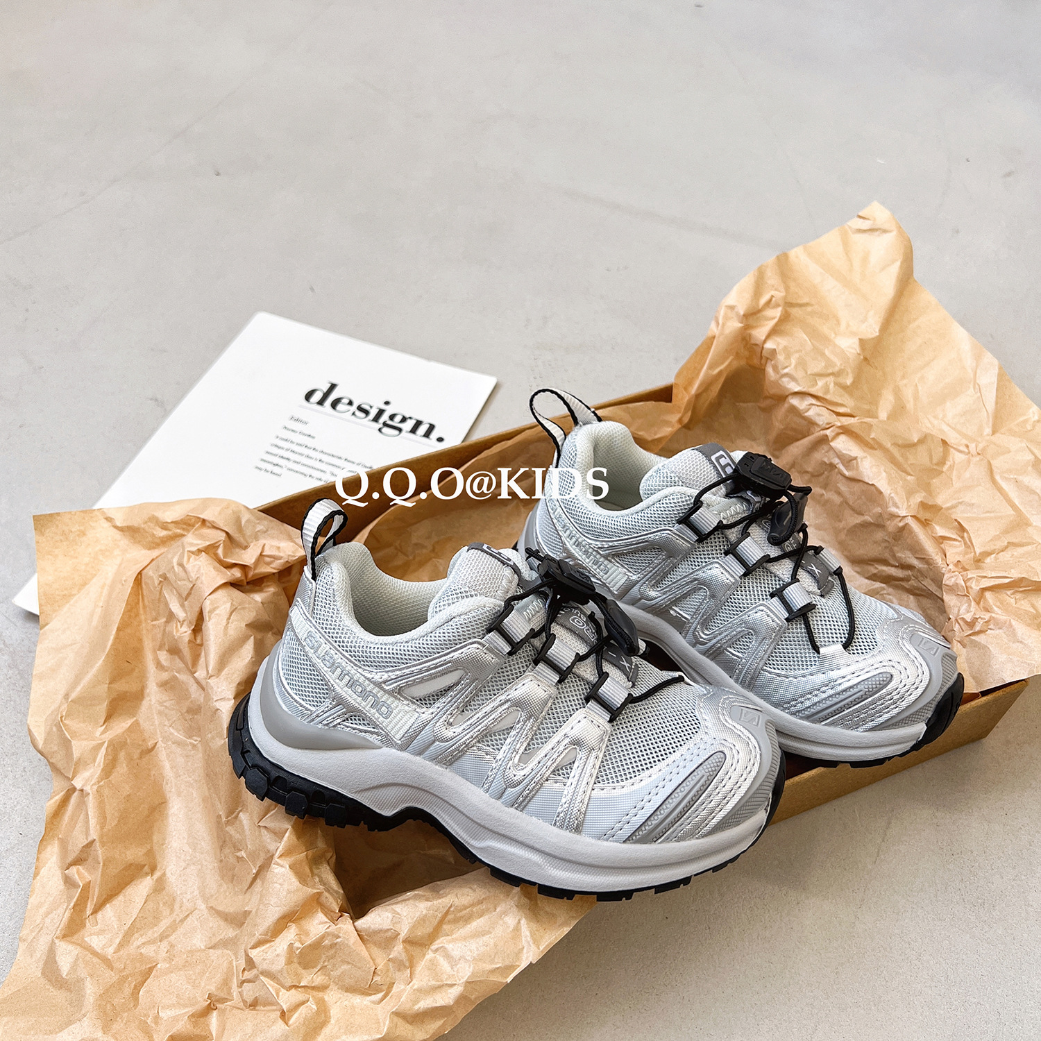 QQO Kinderschoenen 2023 Herfst en Winter Nieuwe Kinder Ademende Outdoor Sportschoenen Heren en Dames Mesh Dad_voghion.com