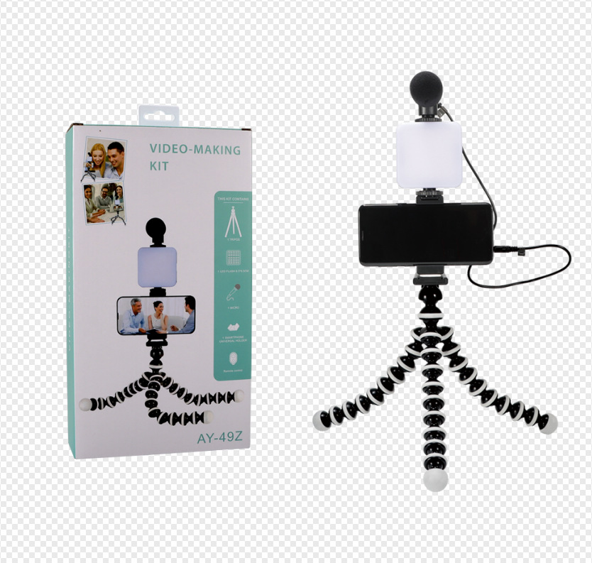 Transfronterizos venta caliente de bolsillo iluminación de escritorio belleza pierna fotografía portátil en vivo trípode de mano conferencia luz de belleza