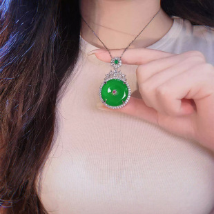 Ethnic protective amulet with zircon, buckle, pendant, universal accessory, Chinese style, ethnic style, micro incrustation, high-quality style