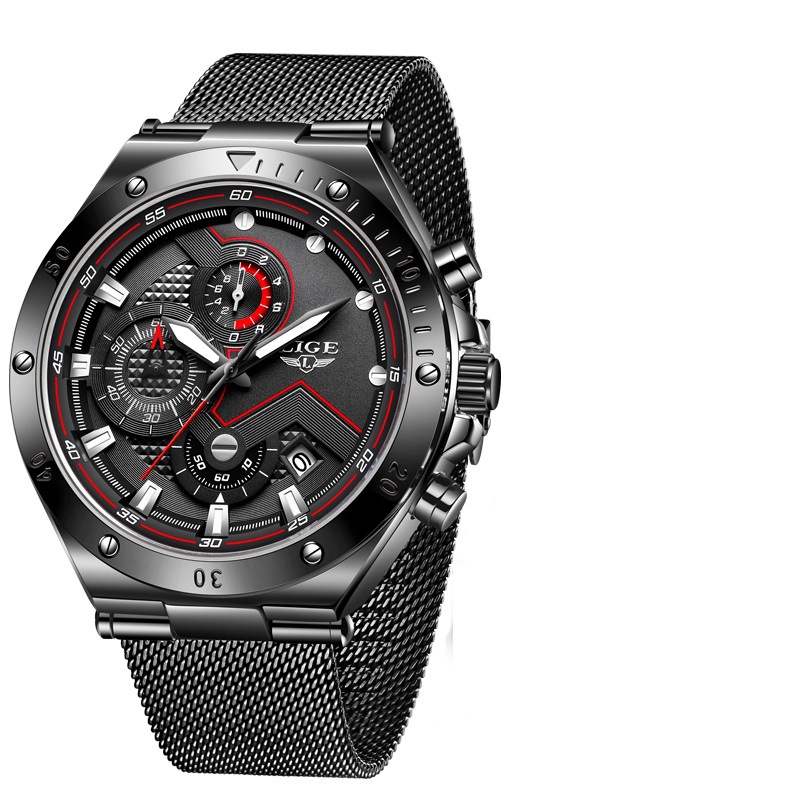 LIG Lige 8961E nuevo reloj de cuarzo transfronterizo para hombre deportivo multifunción cronógrafo reloj impermeable