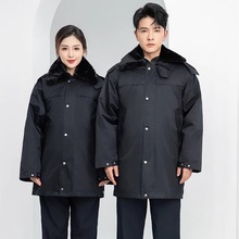 保安服冬装棉衣加厚防寒服物业冬季保安工作服大衣安保棉袄
