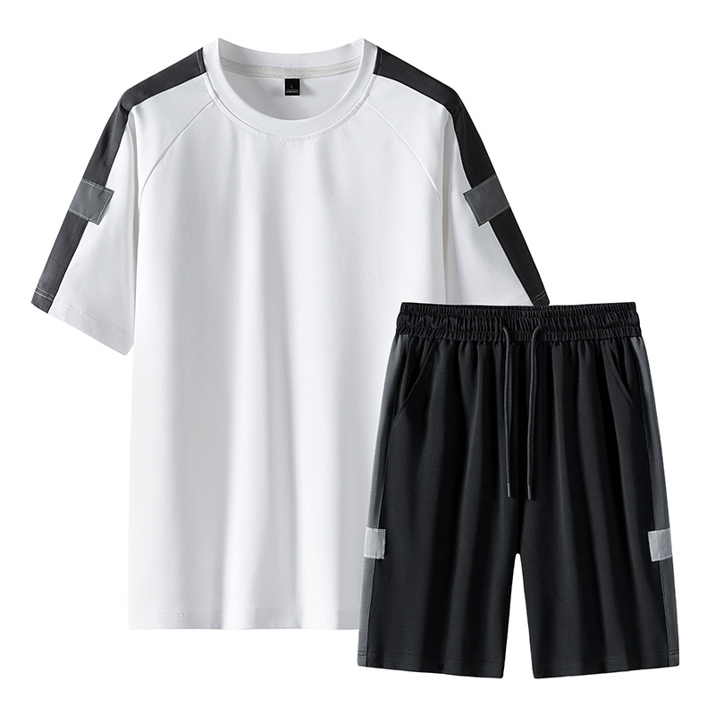 Men's Clothing Cross border special supply of new quick drying suits men's short sleeved T shirts summer casual shorts sports two piece suits _voghion.com