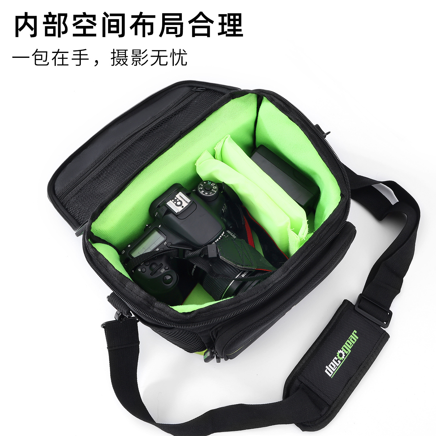 (2개) 디지털 SLR 크로스 바디 카메라 가방 어깨 대용량 방수 사진 가방 유행 크로스 바디 스포츠 가방 새로운