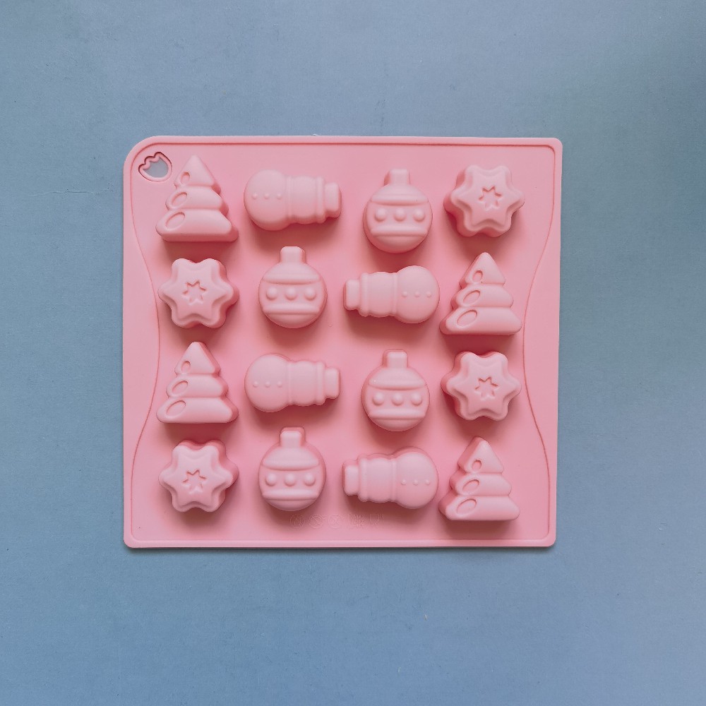 16 muñeco de nieve de árboles 73 molde de silicona pastel helado pudín molde de postre jabón utensilios