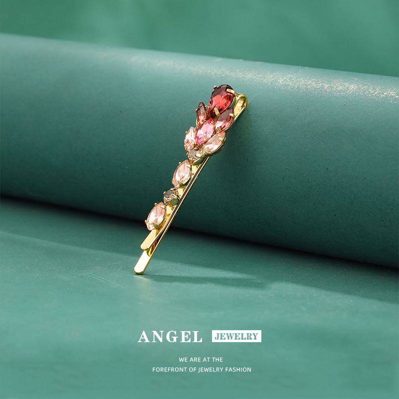 Korean-style Niche Vintage Artistic Iris Flower Gradient Color-setting Jewel Hair Accessories Internet Celebrity Fashion Hairpin Women's Clip