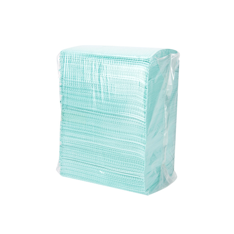 Toalla de color desechable dental bufanda dental consumibles toalla inalámbrica con cuerda bufanda pad 125 unids/bolsa image 5