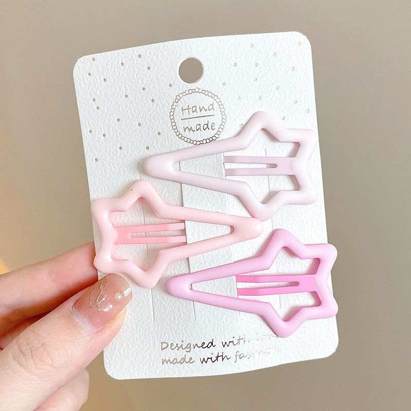 Horquilla de color dopamina, clip de pico de pato de cabello roto coreano femenino, horquilla de sentido avanzado y2k, clip lateral con flequillo, tocado