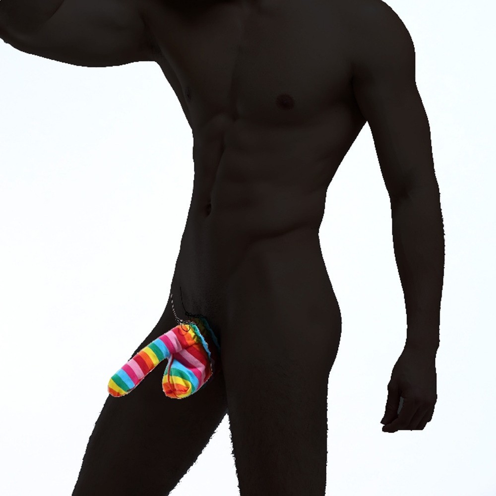 Navidad regalo de los hombres ropa interior delgada seda hielo nylon u convexa Tanga grande elefante nariz pantalones c025