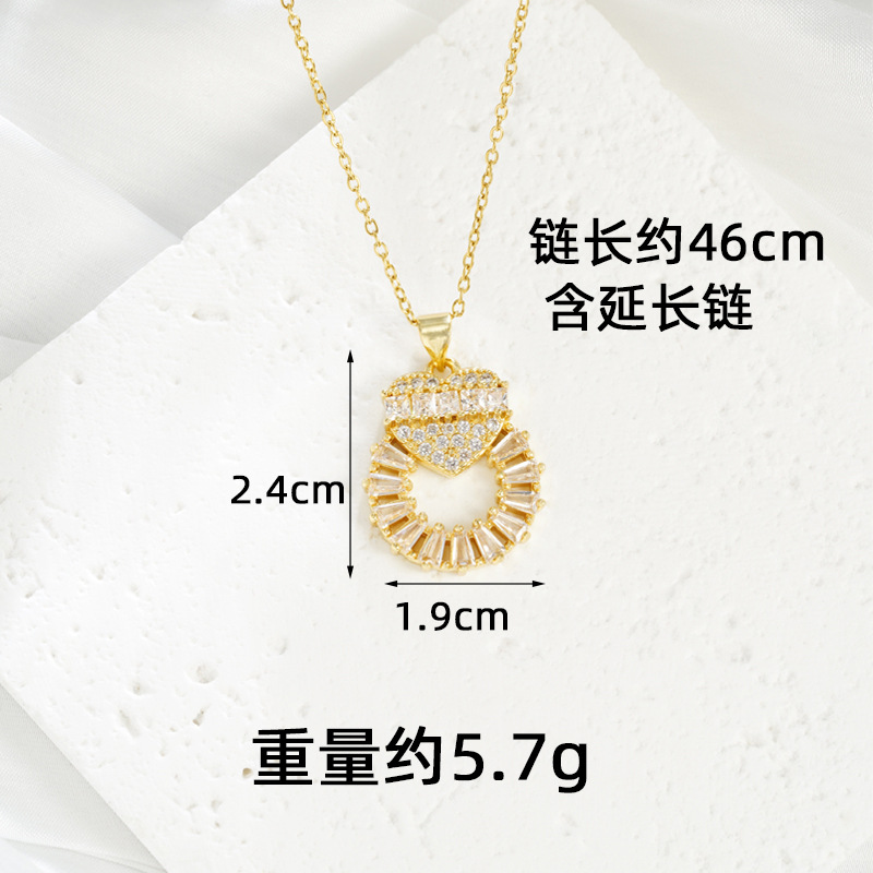 Nuevo collar chino de oro de arena vietnamita estilo europeo y americano estilo de diamante en forma de anillo de orejas femeninas no se desvanecen joyas