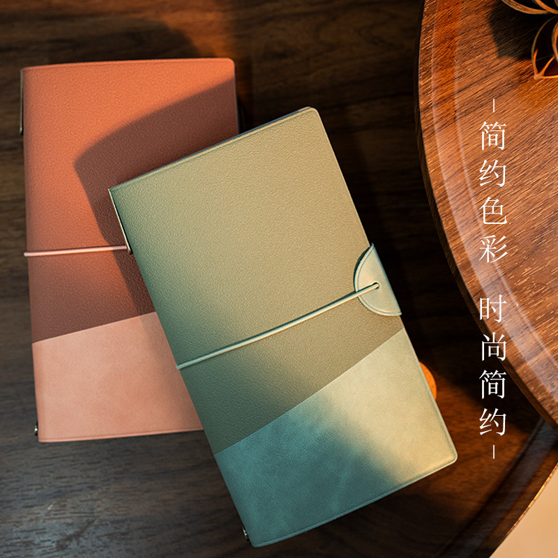 Transfronterizos foldable cuaderno de estilo retro cuadernos de notas estudiantes papelería diario de viaje calendario cuaderno