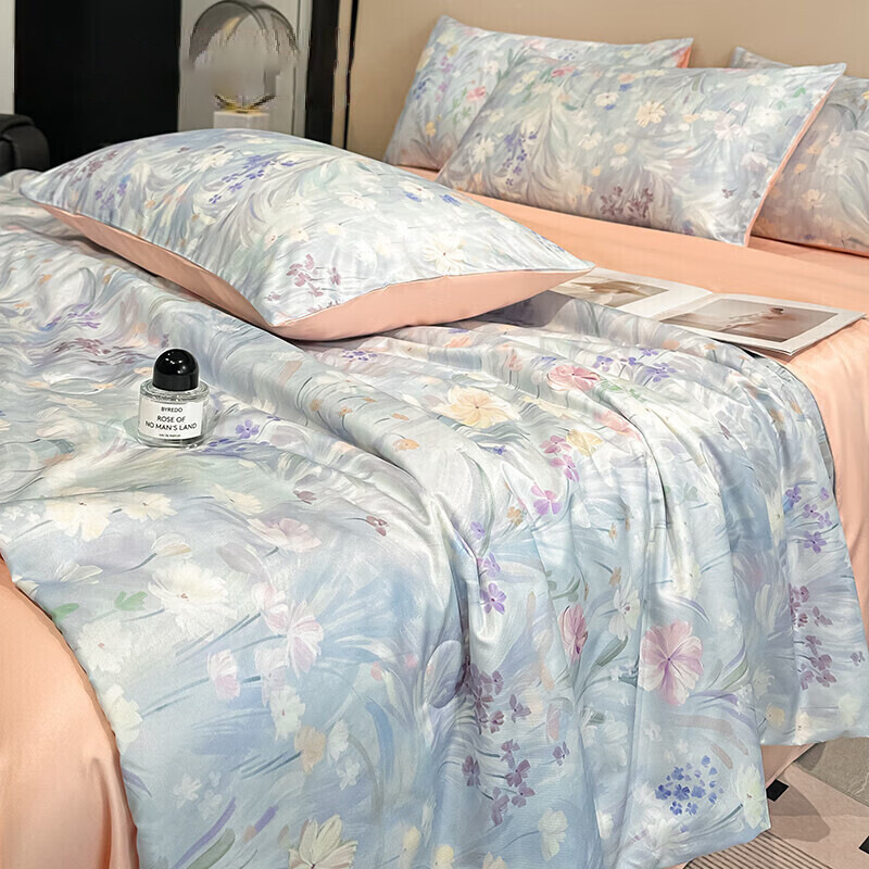 Edredón de verano de seda de hielo Edredón de aire acondicionado Edredón fino Enfriamiento de verano para dos piezas