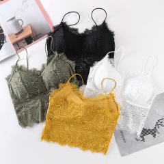 Eyelash lace strap tube top for women removable spring and summer students' bottoming breast-wrapped anti-exposure underwear live broadcast delivery