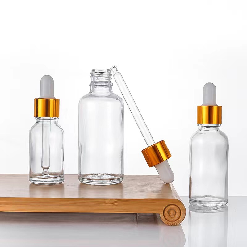 卸売り透明ガラススポイト瓶フロスト精油瓶10ml化粧品分注原液瓶小薬瓶空瓶|undefined