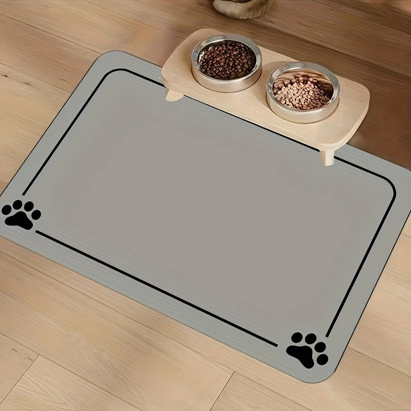 Alimentos para perros y gatos, almohadilla de barro de algas, almohadilla de alimentación a prueba de salpicaduras y humedad, absorción de agua, secado rápido, lavado y espesado