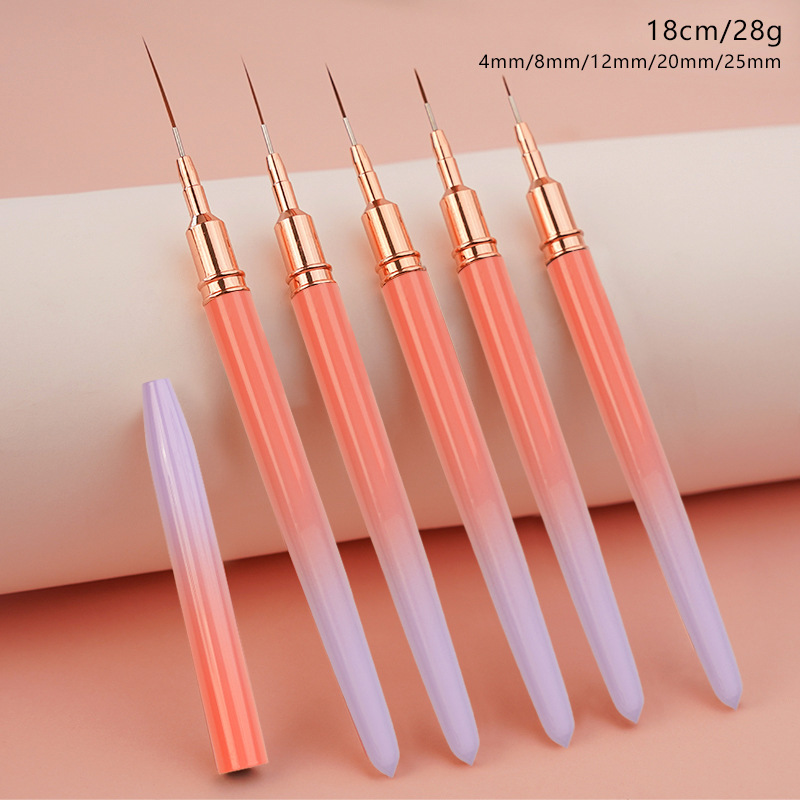 5 bolígrafos de ensalada 4 bolígrafos de línea de ensalada súper finos pinceles de uñas profesionales conjunto de pinceles de pintura de flores pinceles de color de pinceles de fototerapia
