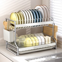 厨房水槽置物架台面洗碗碗碟架多功能放碗盘沥水架碗筷盒柜收纳架