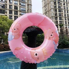 2023 New Swimming Ring for Kids, Cartoon Style, for Baby Boys and Girls, Swimming Ring with Buoyancy, Thick Inflatable Swimming Ring