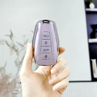 Applicable to Geely Yuyue pro/icon Car key bag - geely-d-smart-4-keys-taro-purple-single-set