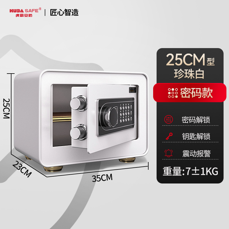 b업그레이드 25cm 펄화이트 - 전자비밀번호 + 키(이중보험)