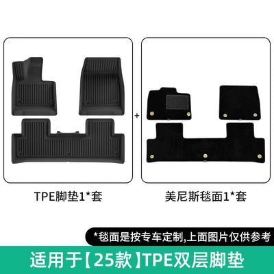 Mats, Dirt-Resistant and Waterproof, Special Car-Specific | Modelə uyğun ayaqaltı - 25-26-yu7-double-layer-menis-floor-mats