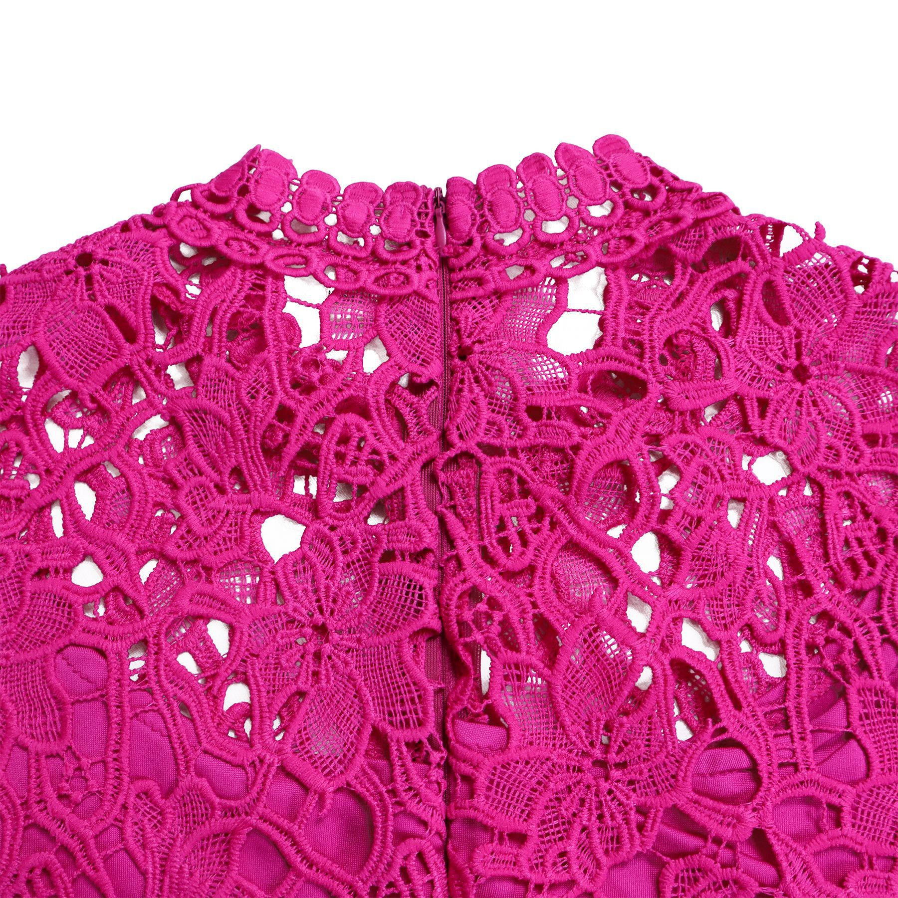 546g Weight Short Sleeve Sleeve Length Polyester Fabric Type High Waist Waist Line Jumpsuits Pants Type Daily Occasion Loose Fit Type Solid Color Pattern Summer Season Women's Gender Lace Design Casual Style Women's Daily Casual Solid Color Lace Jumpsuits 55