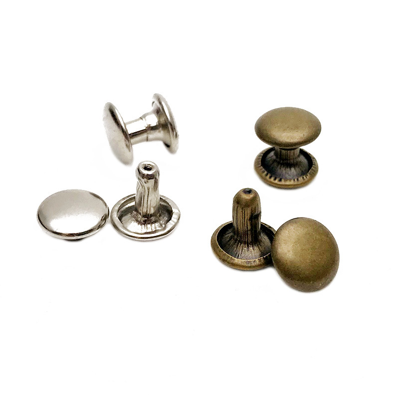 单面双面铁帽钉平板撞钉金属铆钉5x5mm--10x10mm服装辅料配件批发