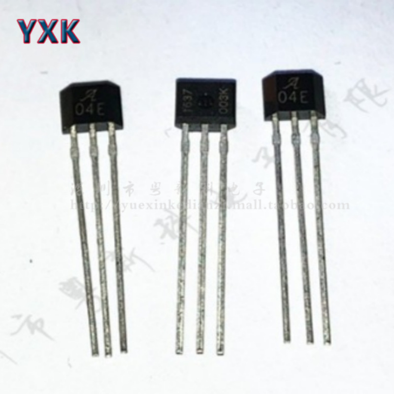 A04E 单极磁性霍尔开关元件 A1104EUA-T 04E霍尔传感器 TO-92S