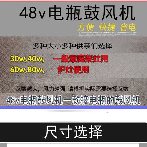 Wholesale 48v battery blower to assist combustion and grilling DC blower battery car special outdoor popcorn