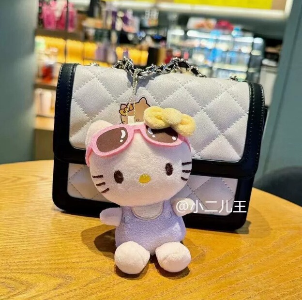 黒と白のラブバックル kt 人形ペンダント ジョングユと同じスタイルのかわいい人形ペンダント女の子ぬいぐるみ KT 猫キーホルダー|undefined