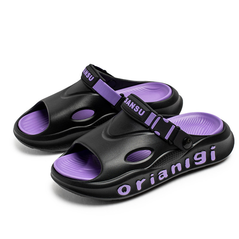 2025 verano nuevos zapatos con agujeros, sandalias y zapatillas casuales al aire libre de gran tamaño, zapatos de playa coreanos, sandalias de mierda