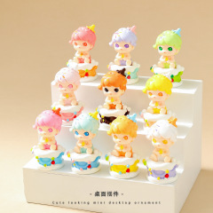 マカロンカラーディディケーキかわいい人形友人のための小さなギフト diy 樹脂デスクトップ装飾品ライブブロードキャストブラインドバッグ