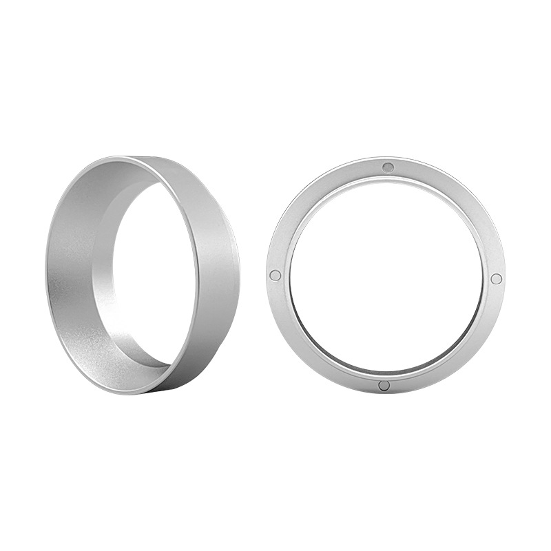 Anillo de polvo de unión magnética de 58mm Tarjeta interna de aleación de aluminio Polvo antivolador con anillo de polvo de tela magnética de 51mm Anillo de polvo de mango de café