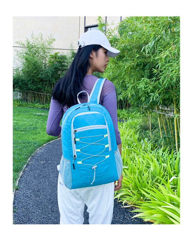 Waterproof Function Fashion Solid Color Pillow Shape Zipper Functional Backpack