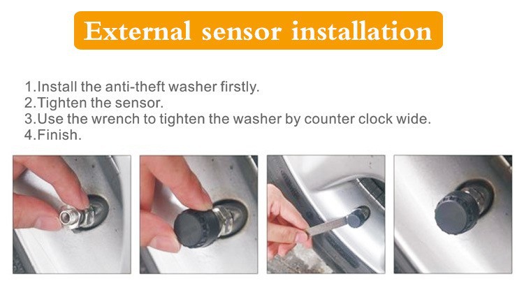 Six Tire Pressure Sensors for Rvs and Trucks, Tpms Real-Time Monitoring, High-Precision Intelligent Tire Pressure Detection for Trucks