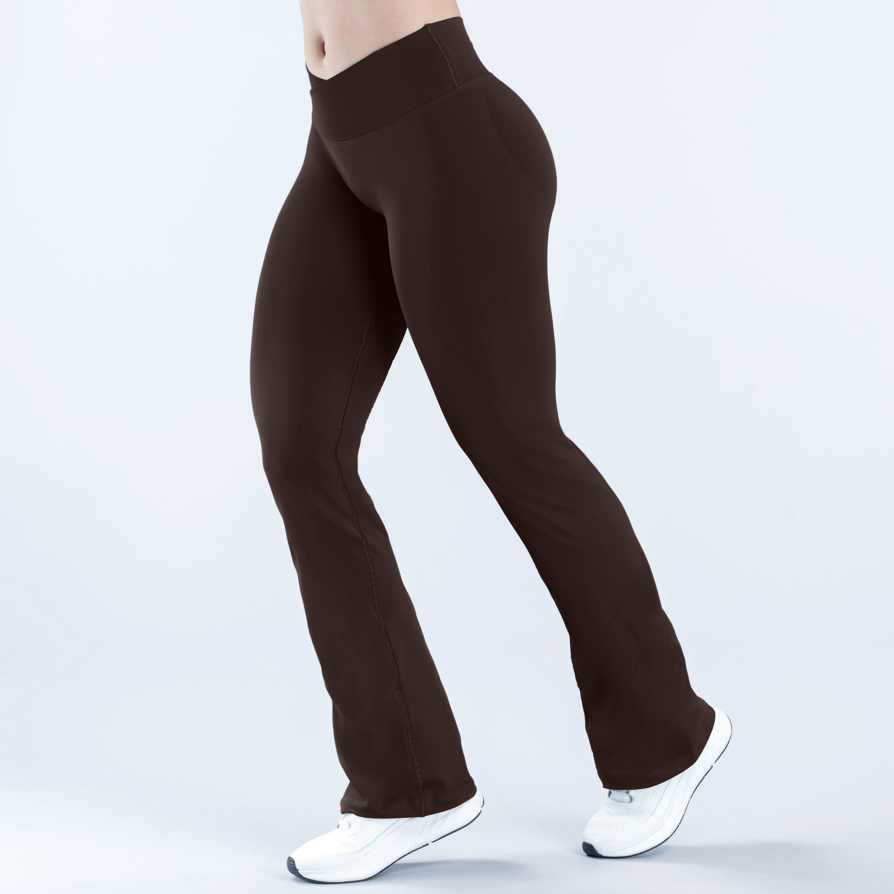 El cuerpo delgado y delgado, respirado y desnudo, pantalones de calzado de cintura alta y caderas, pantalones de calzado de calzado de calzado de calzado sin calzado. image 31