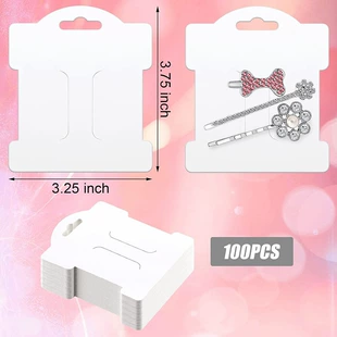 Hairgrip, stand, headband, hair accessory with bow, rectangular white colored paper