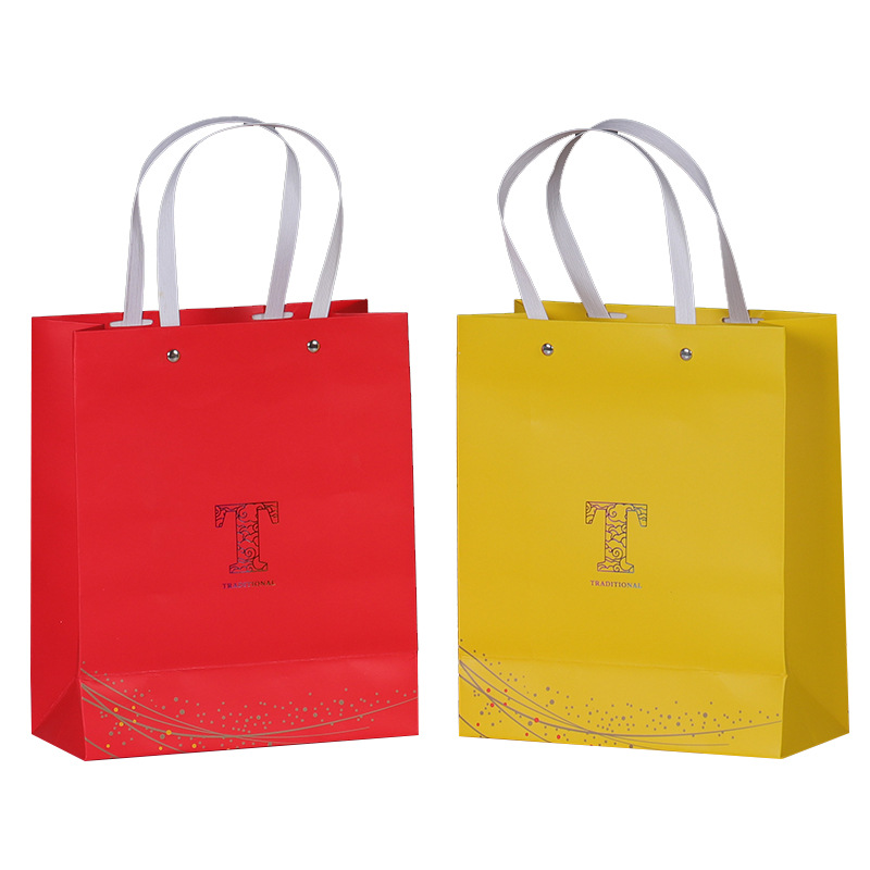 Bolso bolsa de papel al por mayor en stock bolsa de papel bolso de té bolso de boda venta al por mayor moda nacional ins bolsa de regalo bolsa de papel