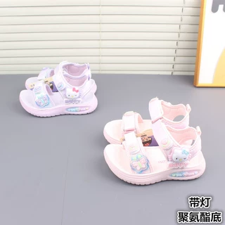 2026夏新款卡通发光轻软底女童聚氨酯凉鞋沙滩鞋女童韩版卡通休闲