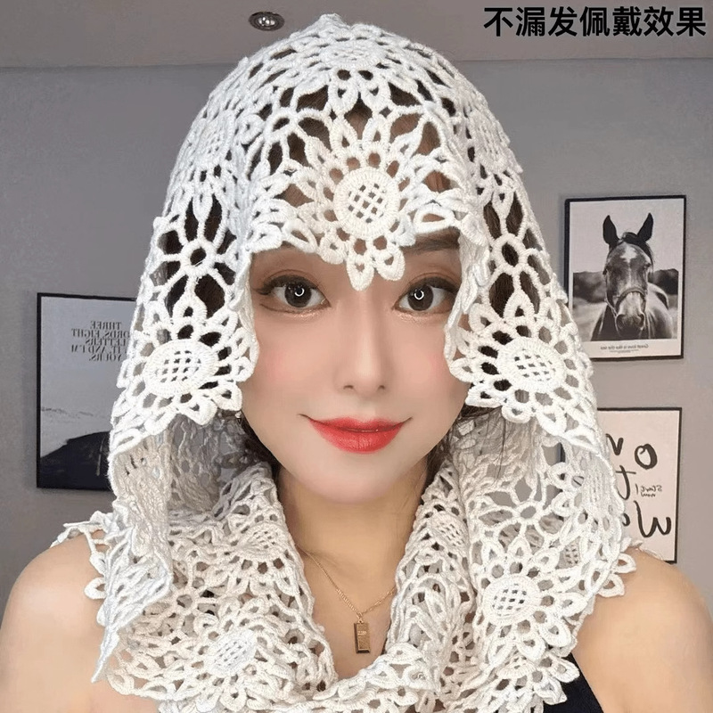 新型綿質ファッション女性は四季の透かし彫りで多くのマント帽子を使って旅行して写真の神器の個性の帽子を打ちます。|undefined