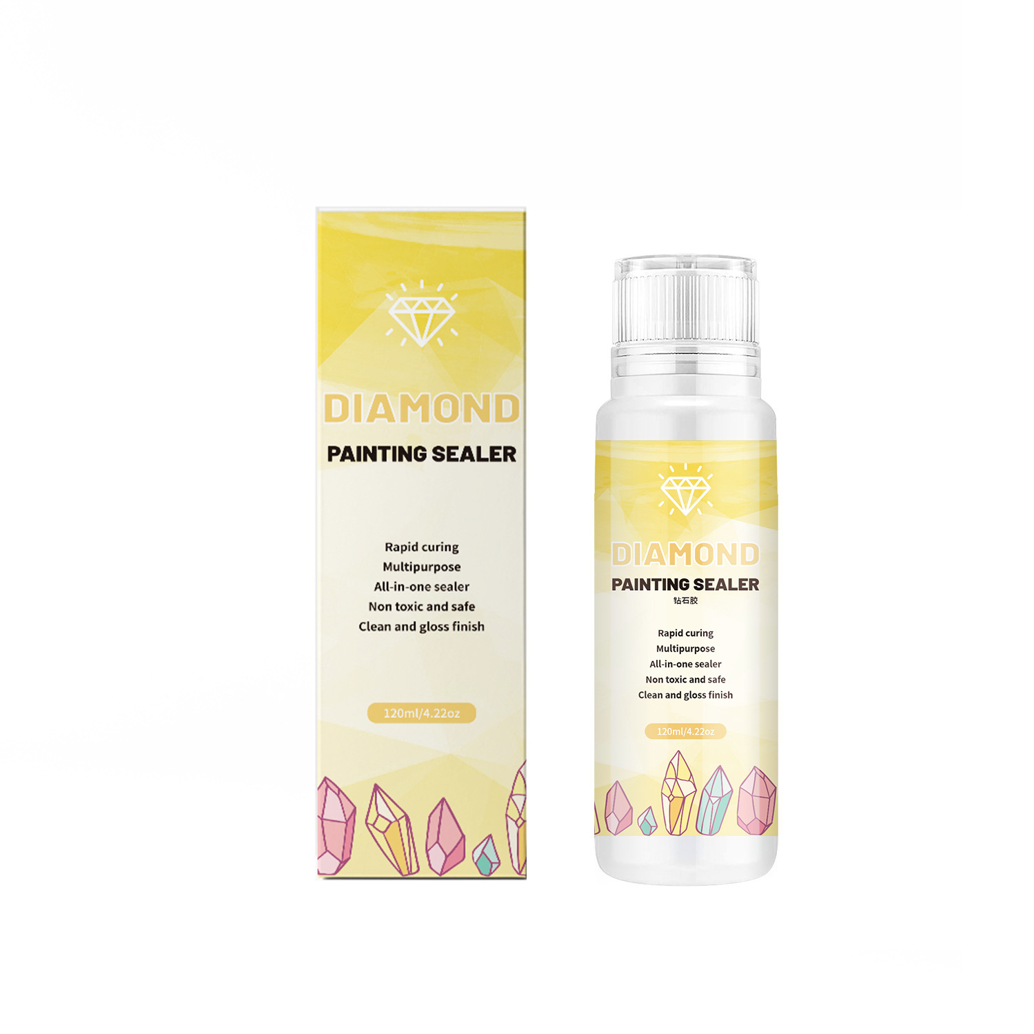 Pegamento transparente para pintura de diamantes, venta directa de fábrica, pegamento PVA para rompecabezas infantiles DIY, para realzar el brillo y evitar la desprendimiento de las piezas.