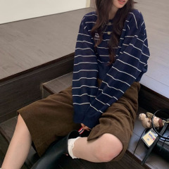 复古灯芯绒七分中裤女直筒阔腿短裤2025秋冬高腰宽松显瘦休闲裤女